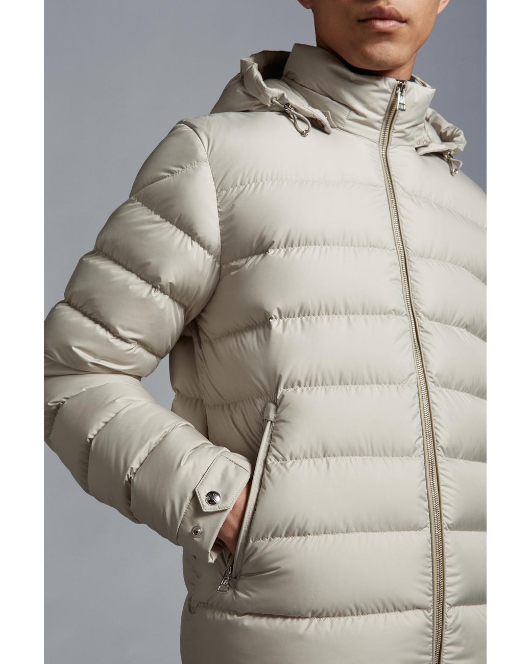 Moncler Gray Arneb Zip-Up Padded Jacket for men