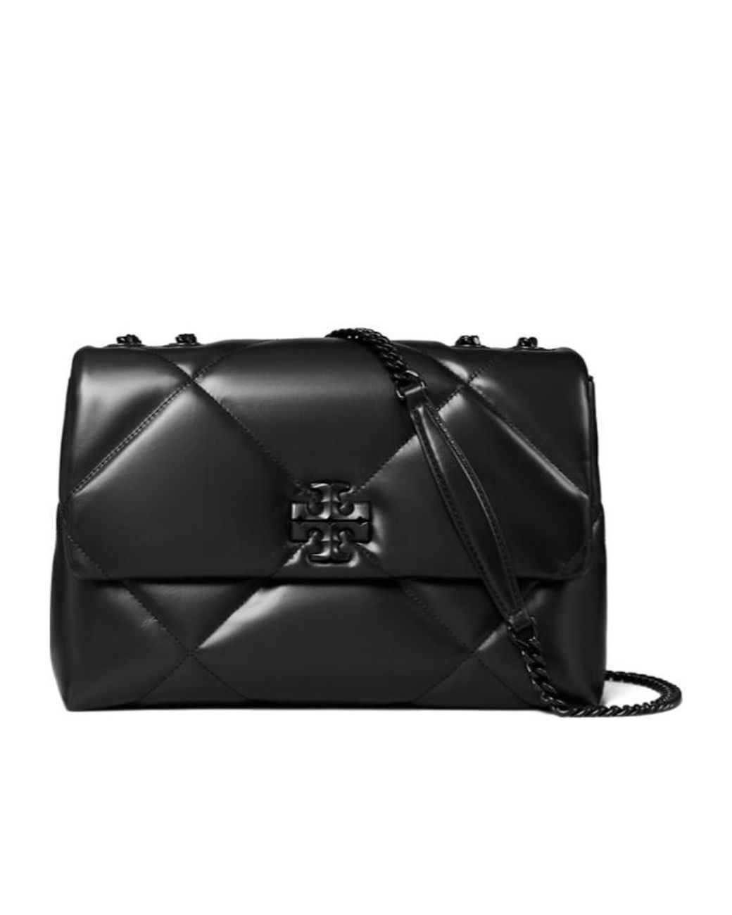 Tory Burch Black Kira Diamond Quilted Shoulder Bag