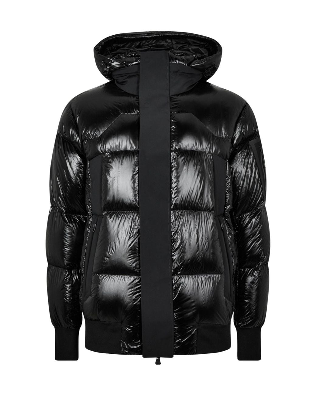Boss Black Hooded Quilted Down Jacket for men