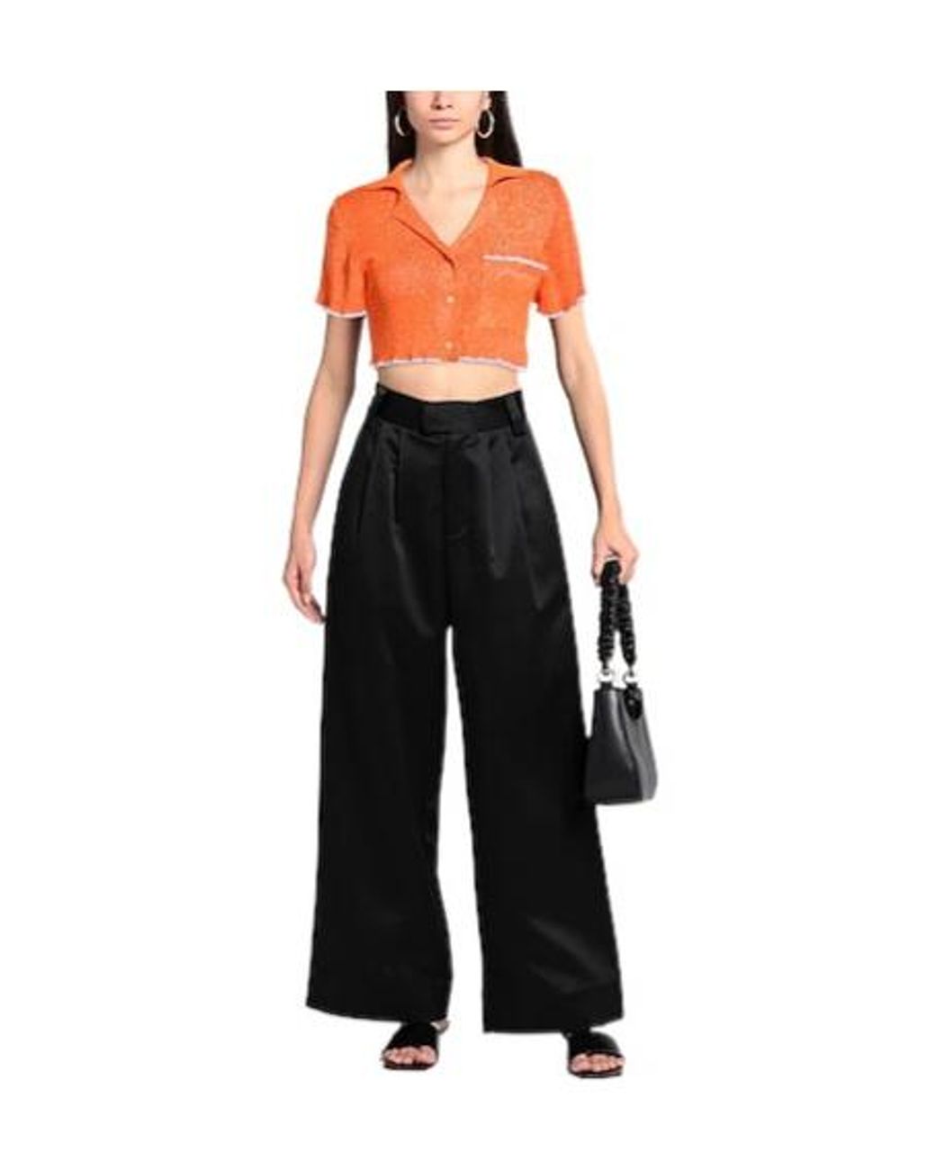 Jacquemus Orange Metallic Knit Shirt