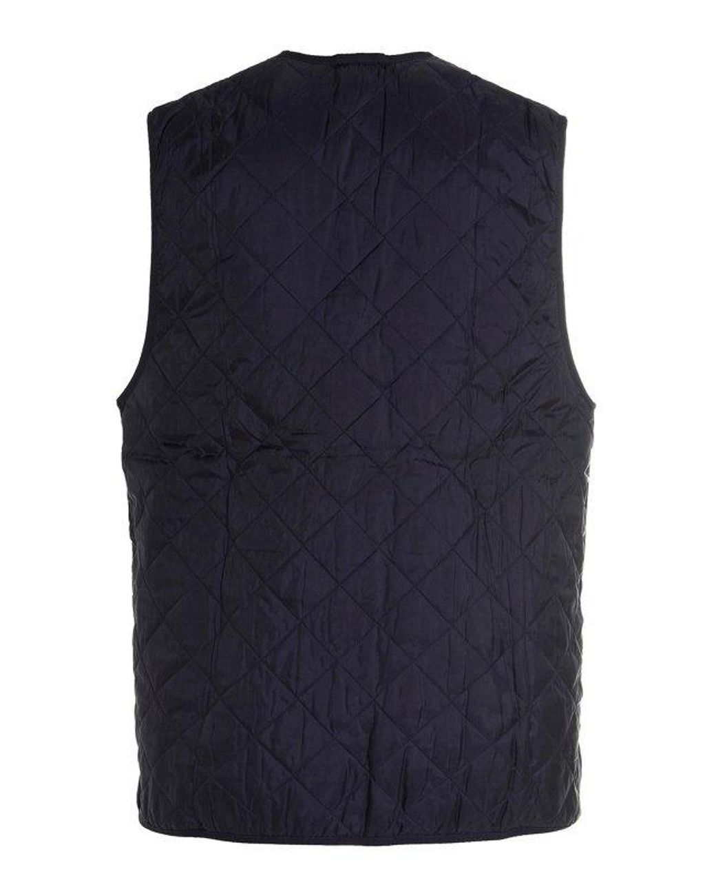 Barbour Blue Quilted Sleeveless Jacket for men