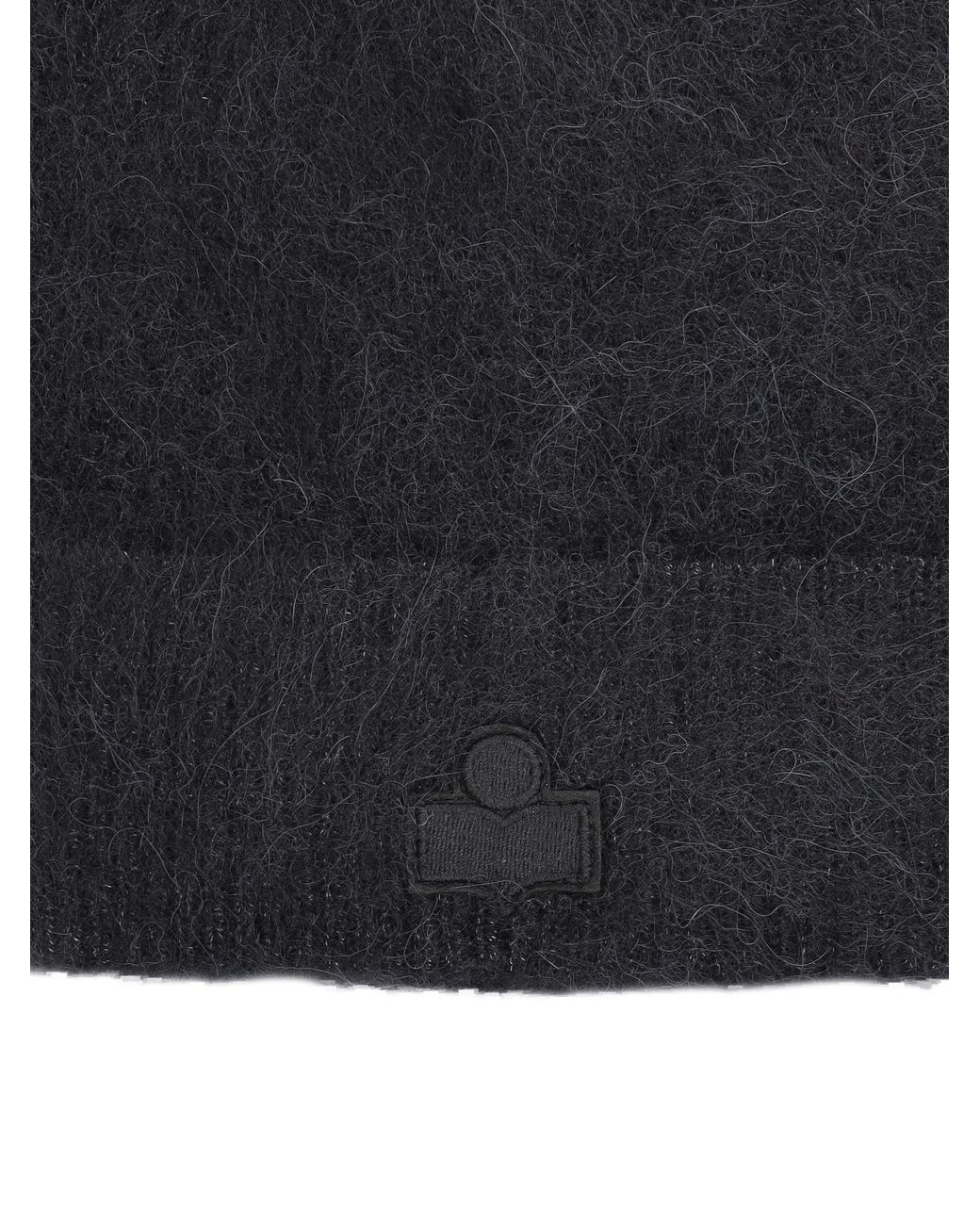 Isabel Marant Blue Logo Patch Ribbed-Knit Beanie