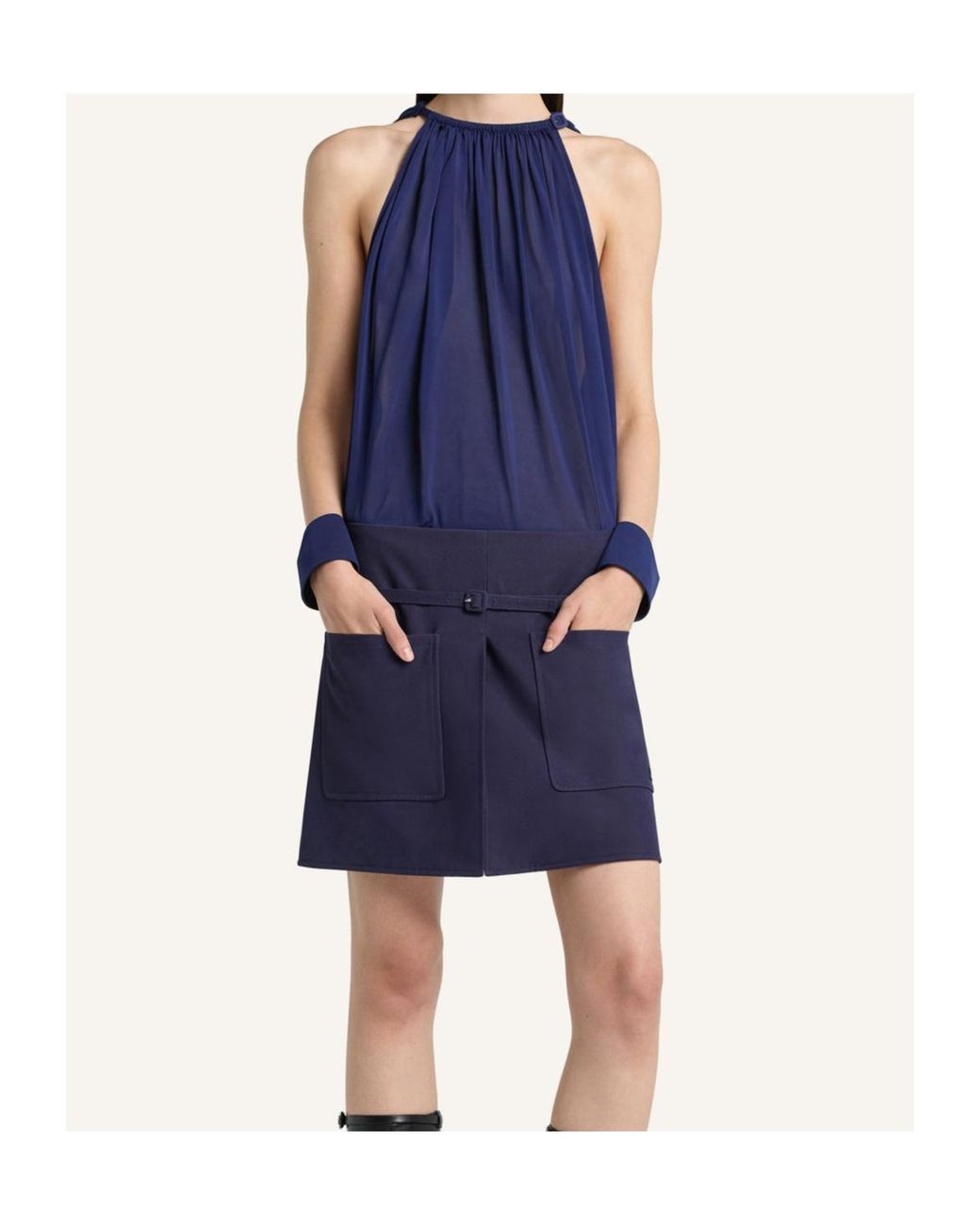 Courreges Blue Buckle-Detail Body