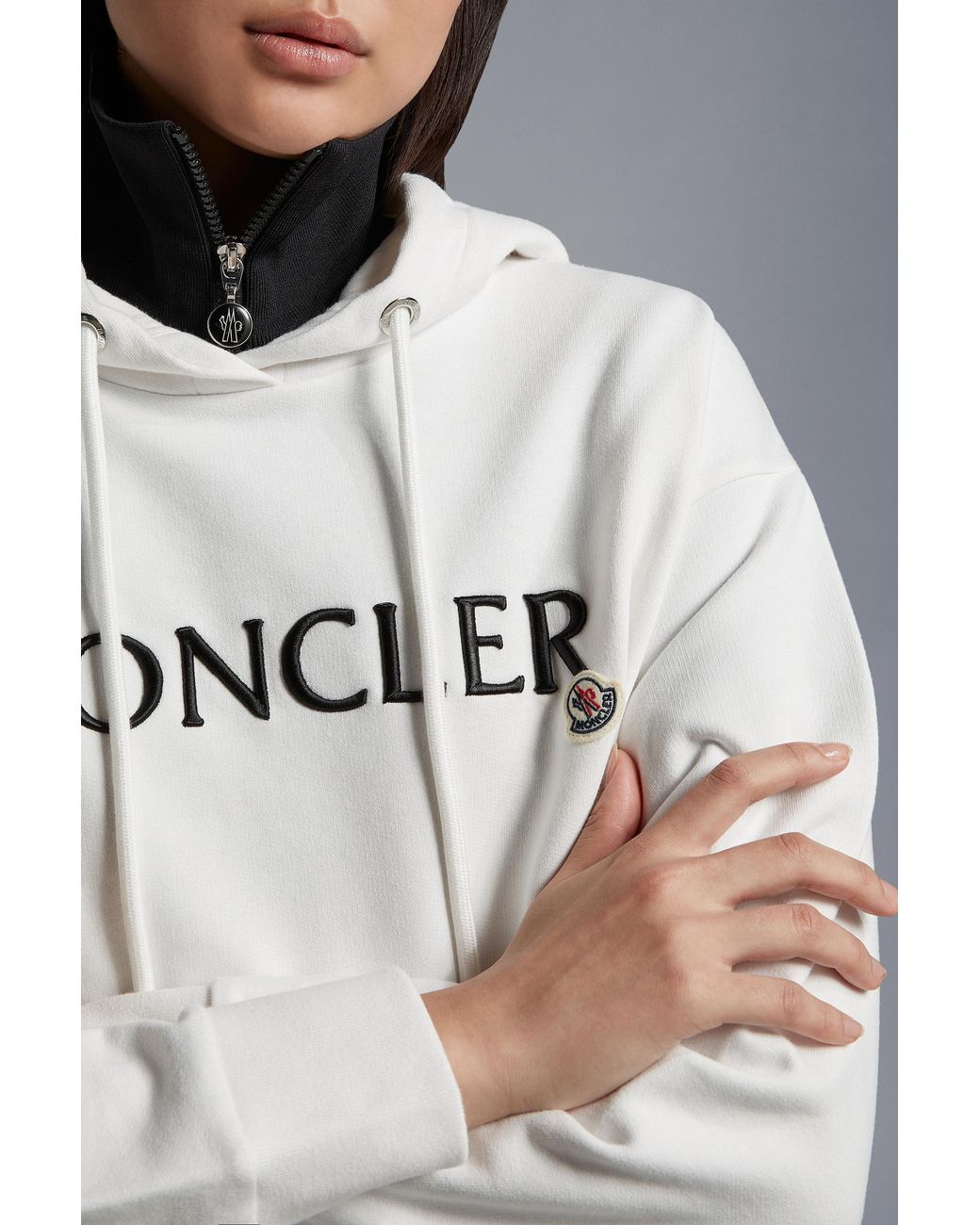 Moncler Gray Logo Hoodie