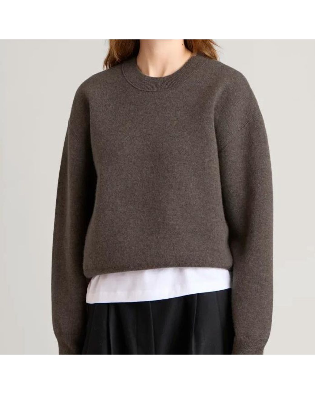Studio Nicholson Gray Long-Sleeve Knit Top