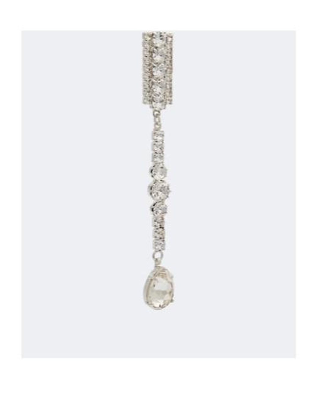 Magda Butrym White Crystal-Embellished Drop Earrings