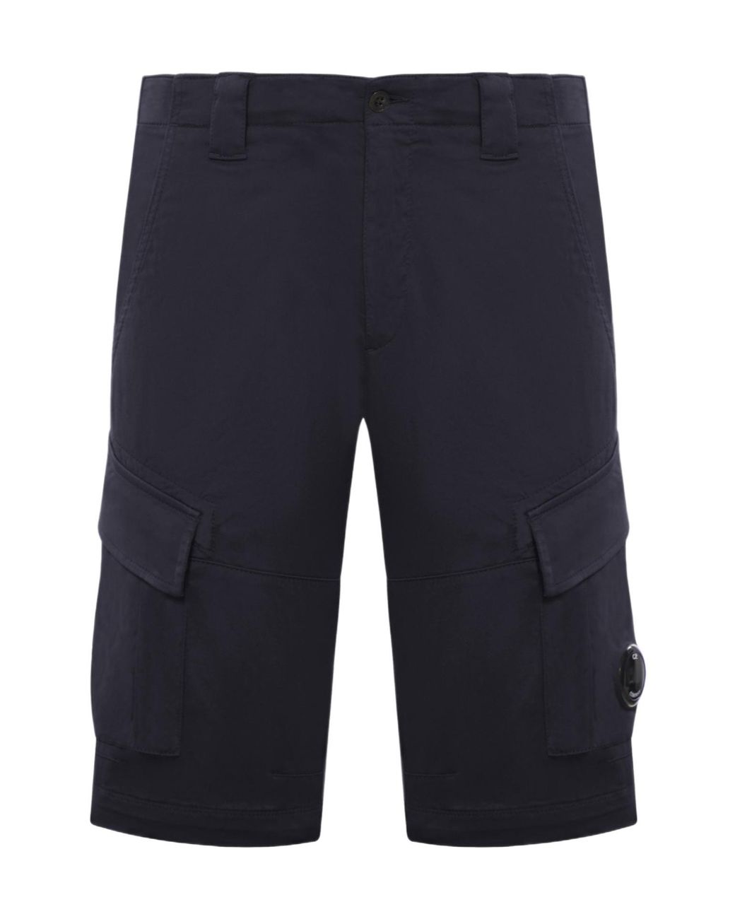 C P Company Blue Lens Detailed Cargo Shorts for men