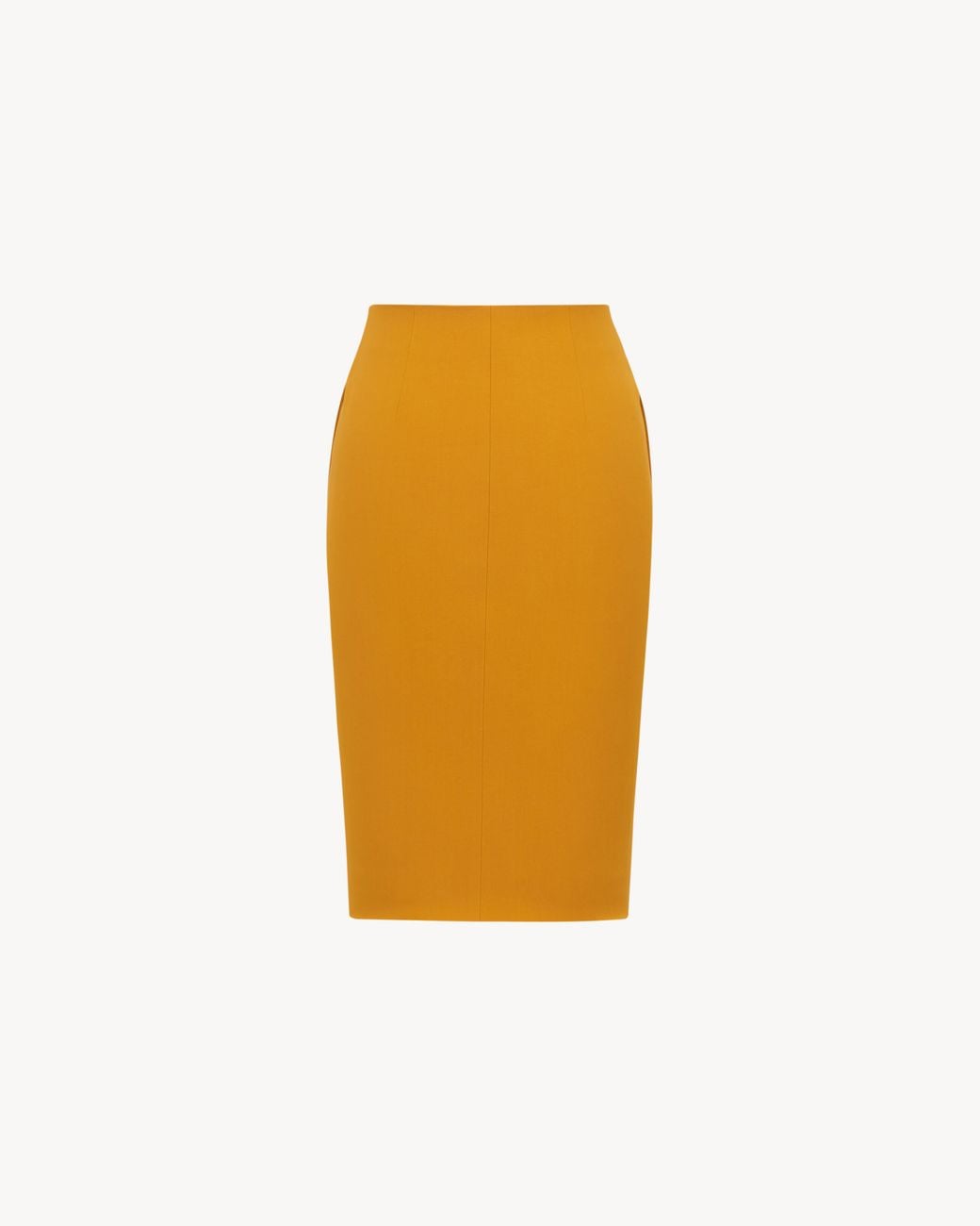 Saint Laurent Orange Mid-Rise Pencil Skirt
