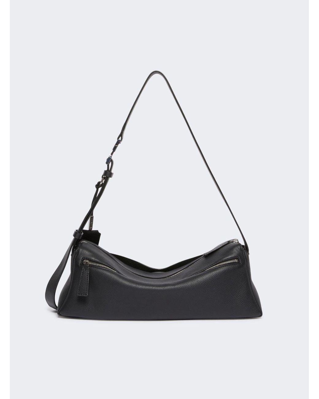 Max Mara Black Small Mxaskipper Leather Shoulder Bag