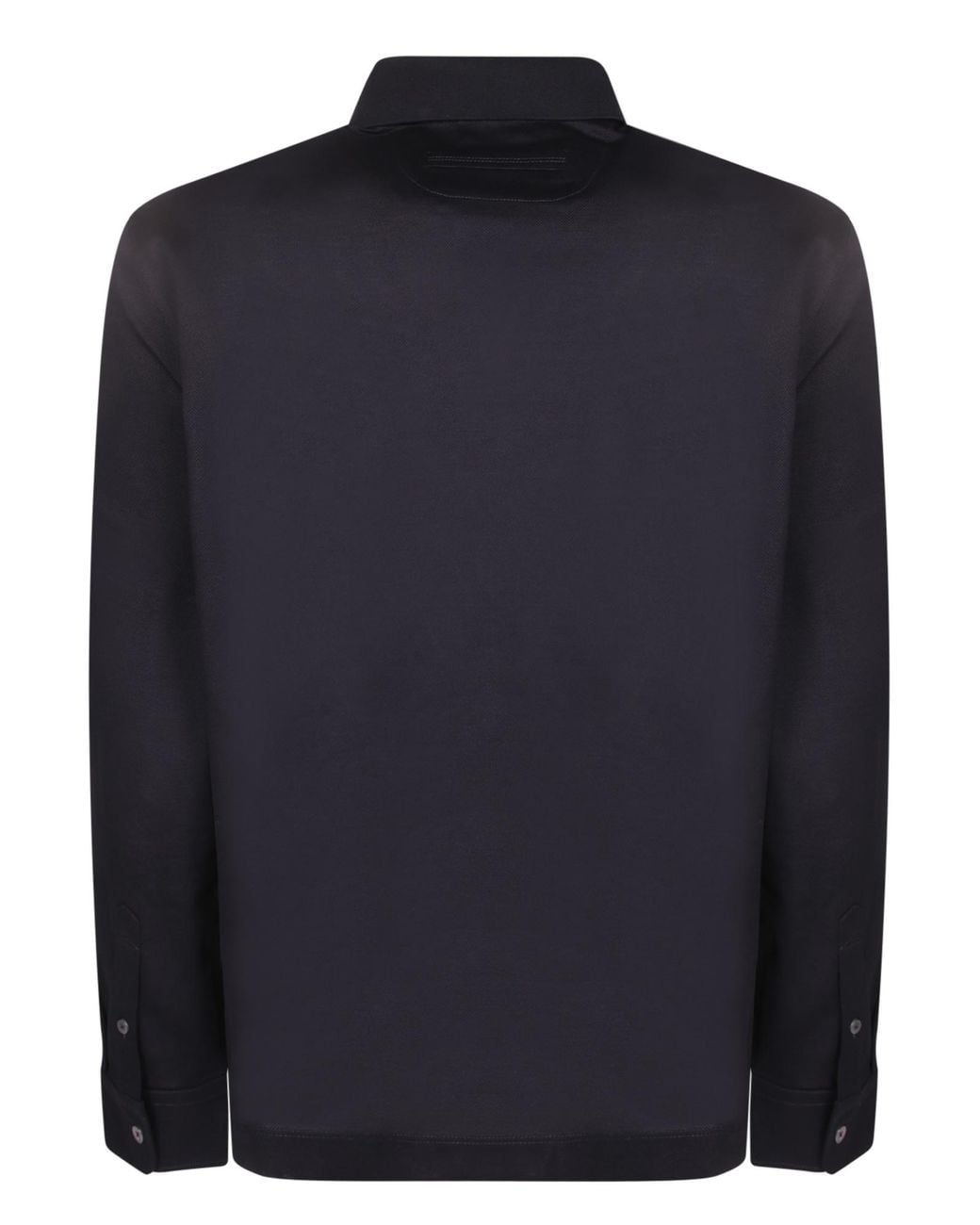 Zegna Blue Long-Sleeve Polo Shirt for men
