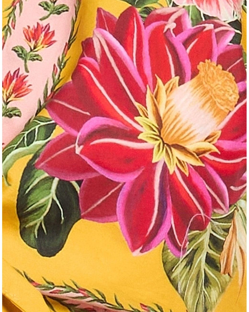 Farm Rio Orange Floral Sleeveless Camisole Crop Top