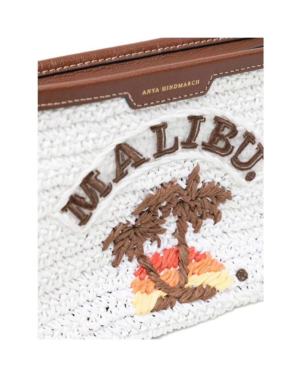Anya Hindmarch White Zipper Clutch