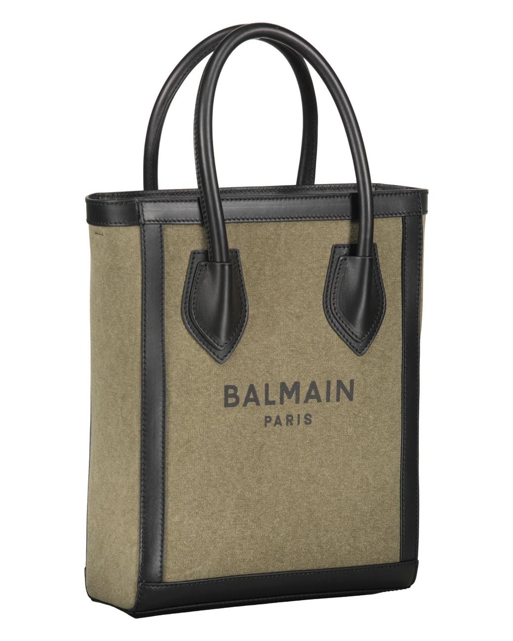 Balmain Black B-Army Shopper Top Handle Bag