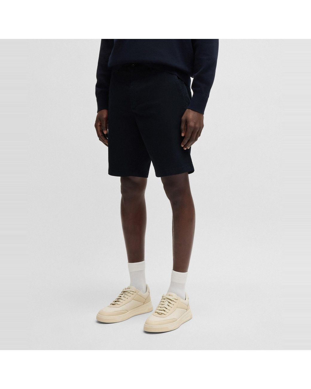 Boss Black Slim-Fit Minimalist Shorts for men