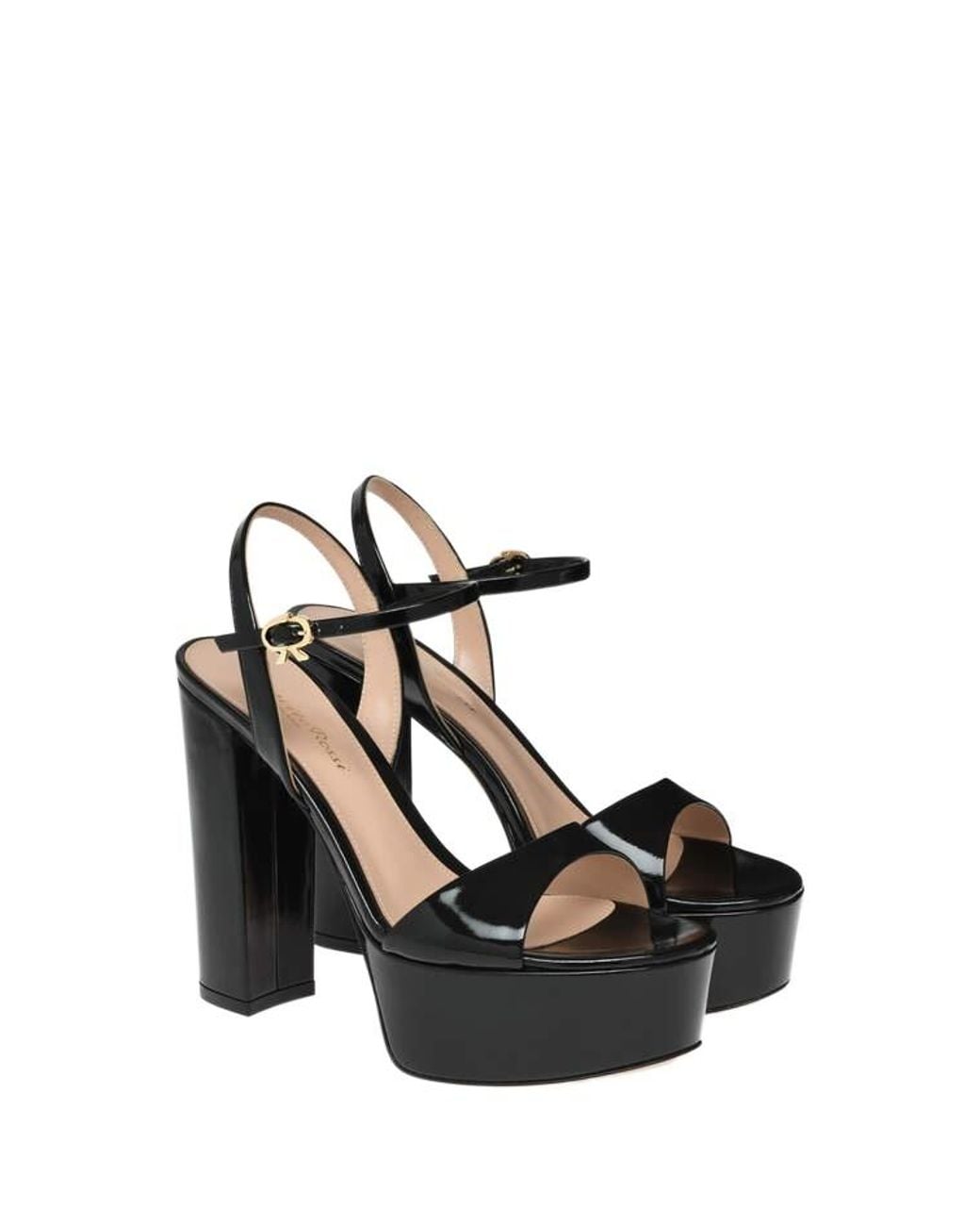 Gianvito Rossi Black 125Mm Marlena Platform Heeled Sandals