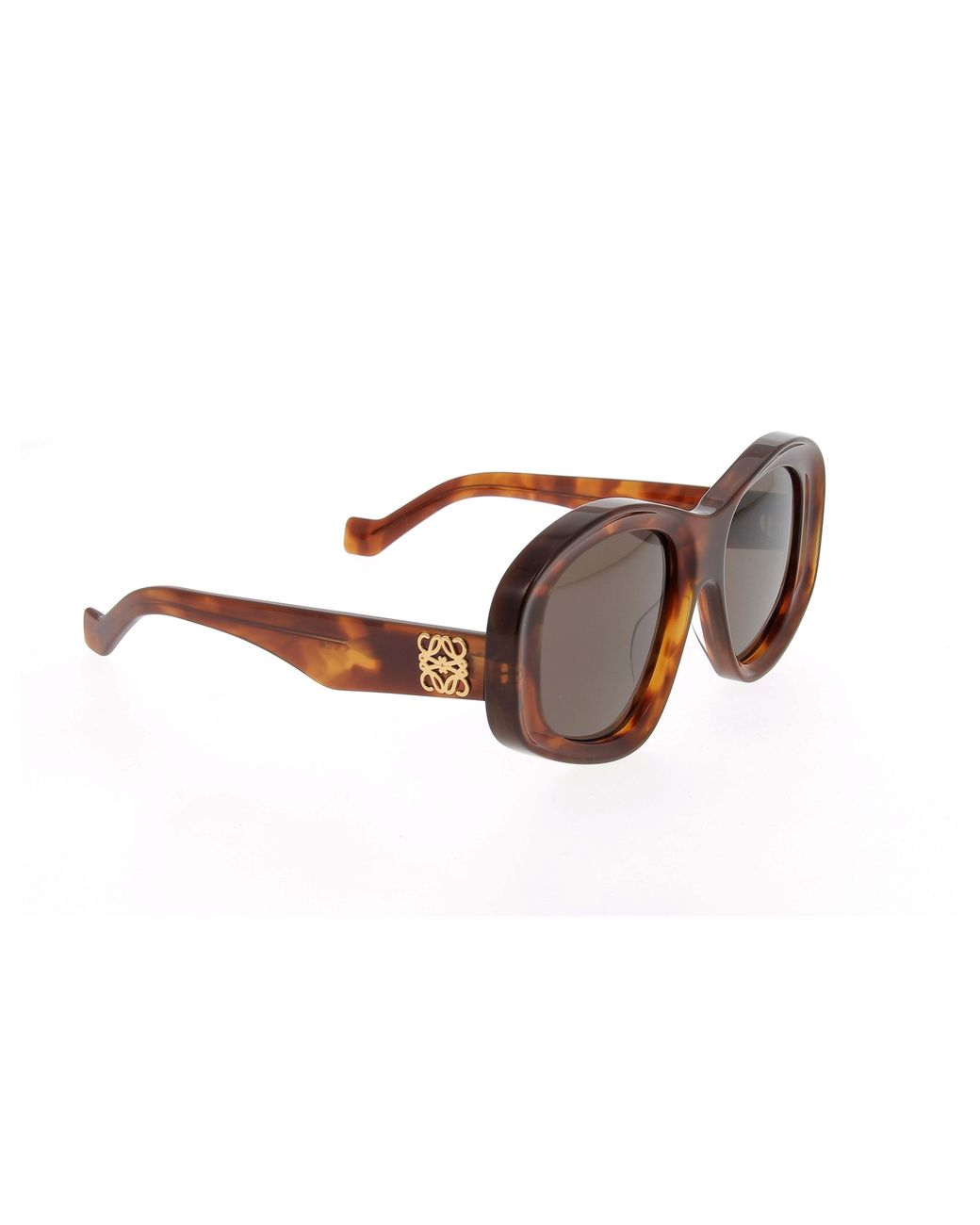 Loewe Brown Geometric Frame Sunglasses