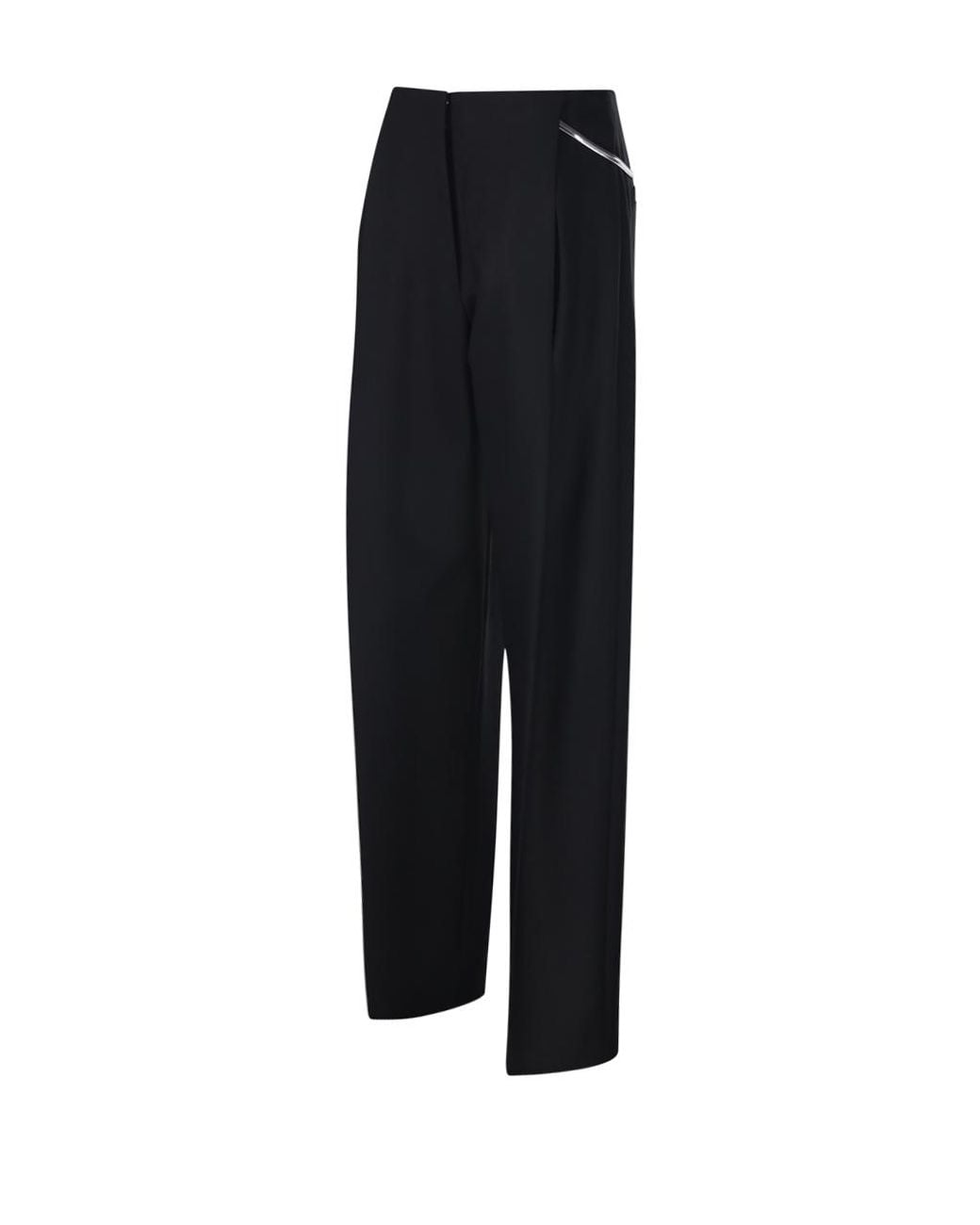 Sportmax Black Pleat Detailed Pants