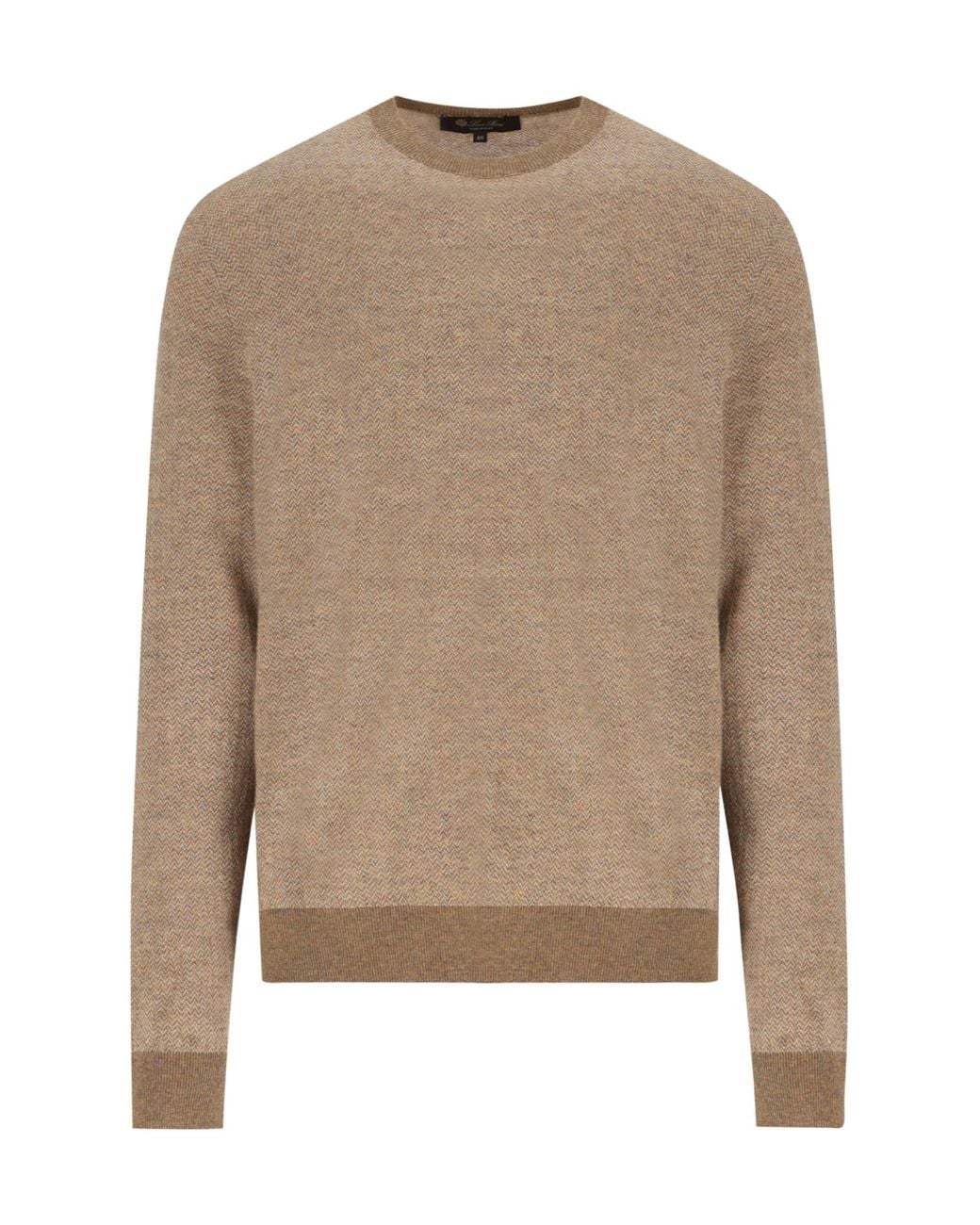 Loro Piana Brown Knitted Jumper for men