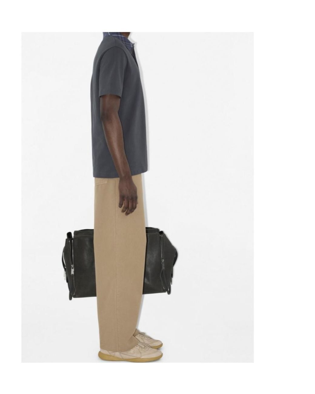 Burberry Blue Check Printed Short Sleeved Polo Shirt for men