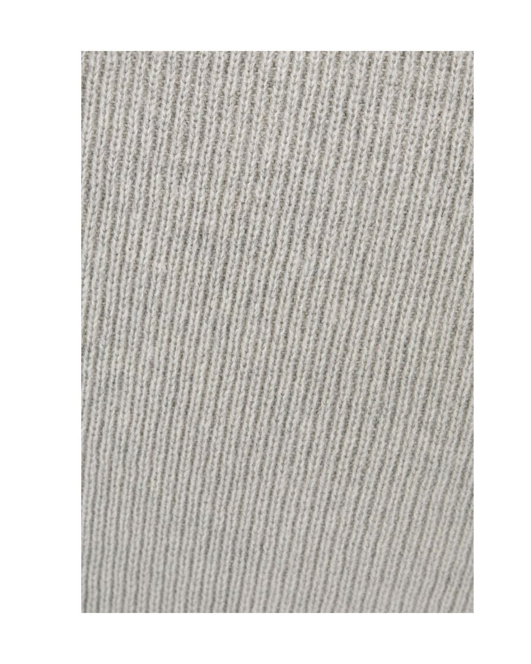 Malo Gray Ribbed-Knit Cropped Sweater