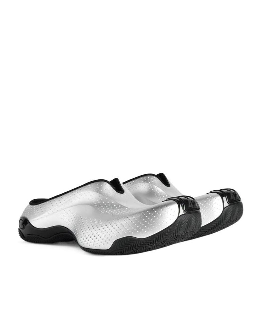 Balenciaga White Basketball Slip-On Sneakers for men