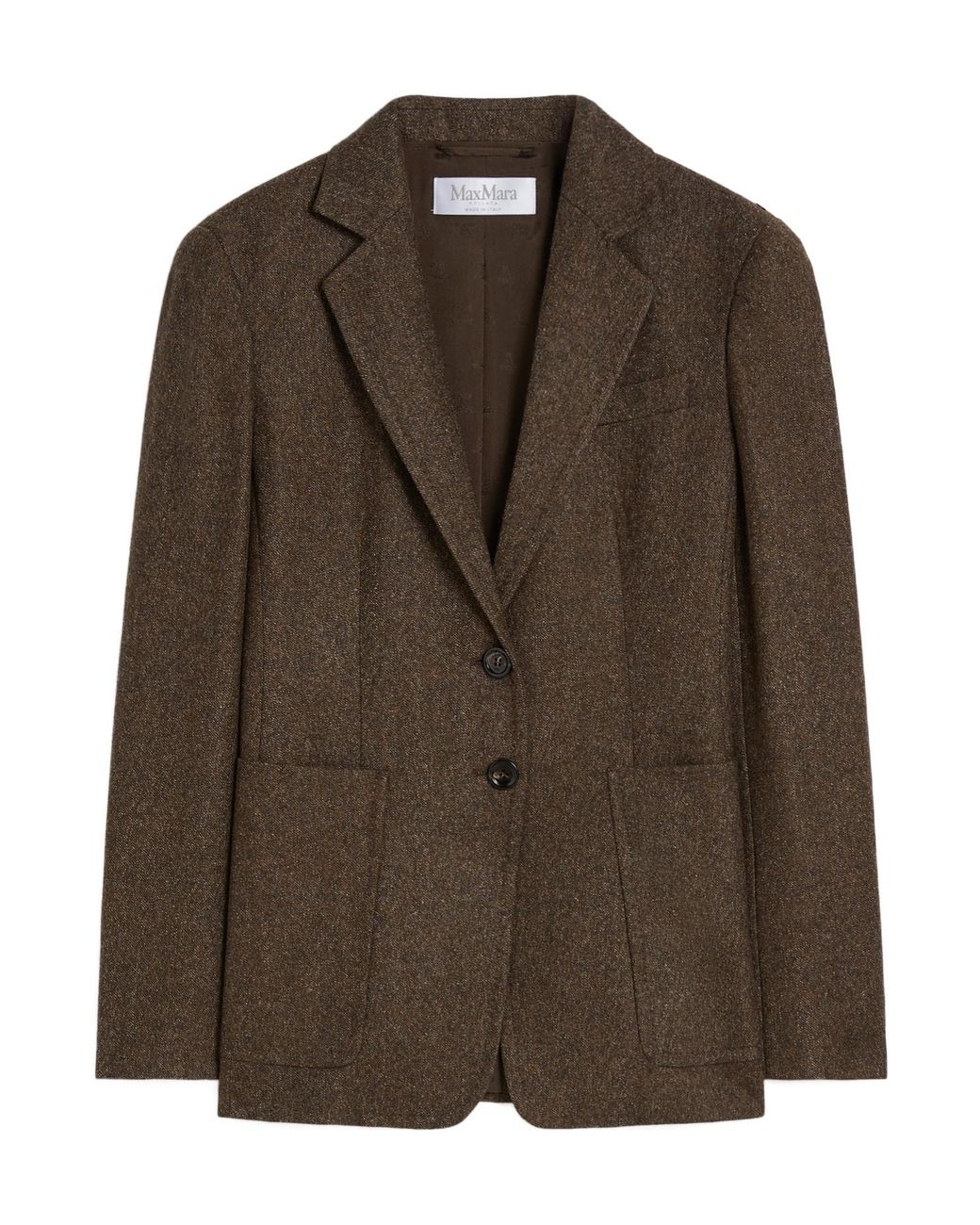 Max Mara Brown Collared Button-Up Jacket