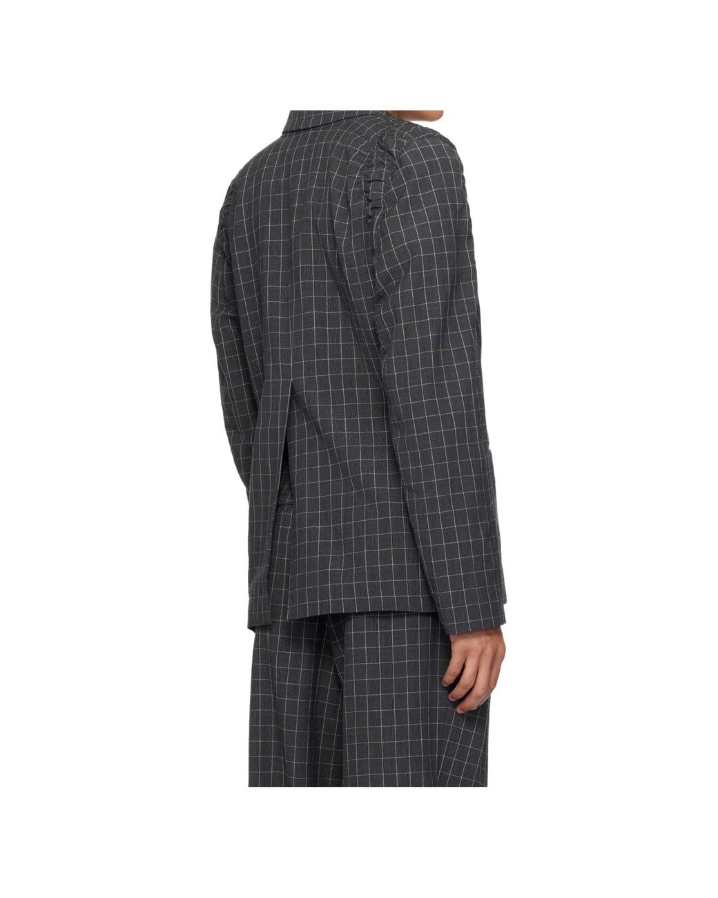 Kiko Kostadinov Black Minna Plain-Weave Blazer for men