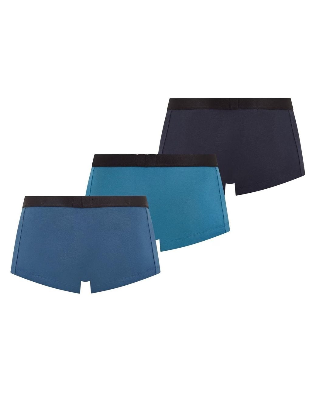 Boss Blue Three-Pack Of Logo-Waistband Boxer Briefs for men