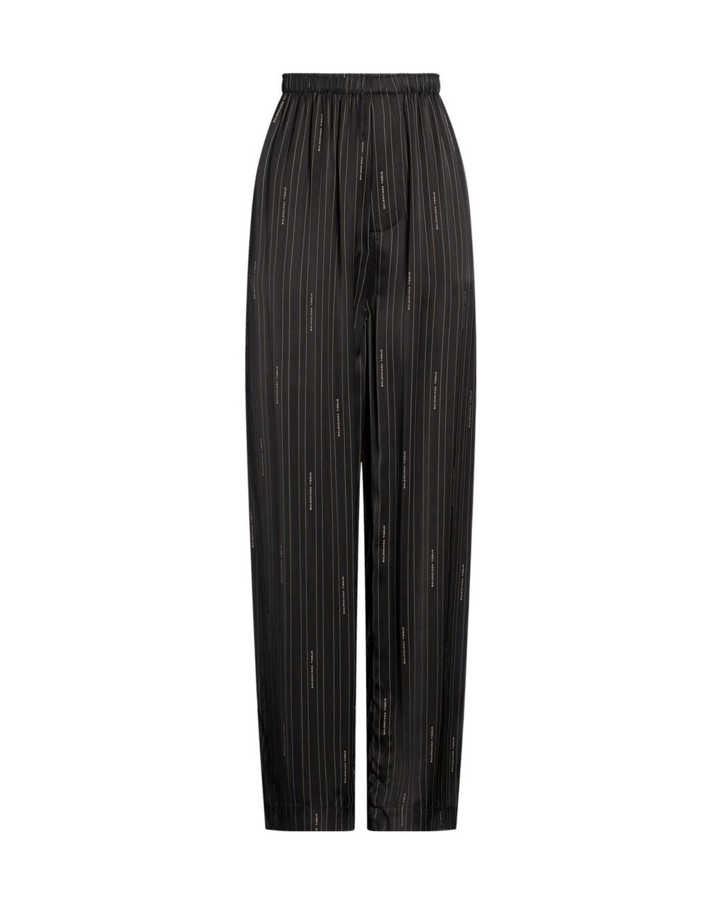 Balenciaga Black Striped Satin Pyjama Pants