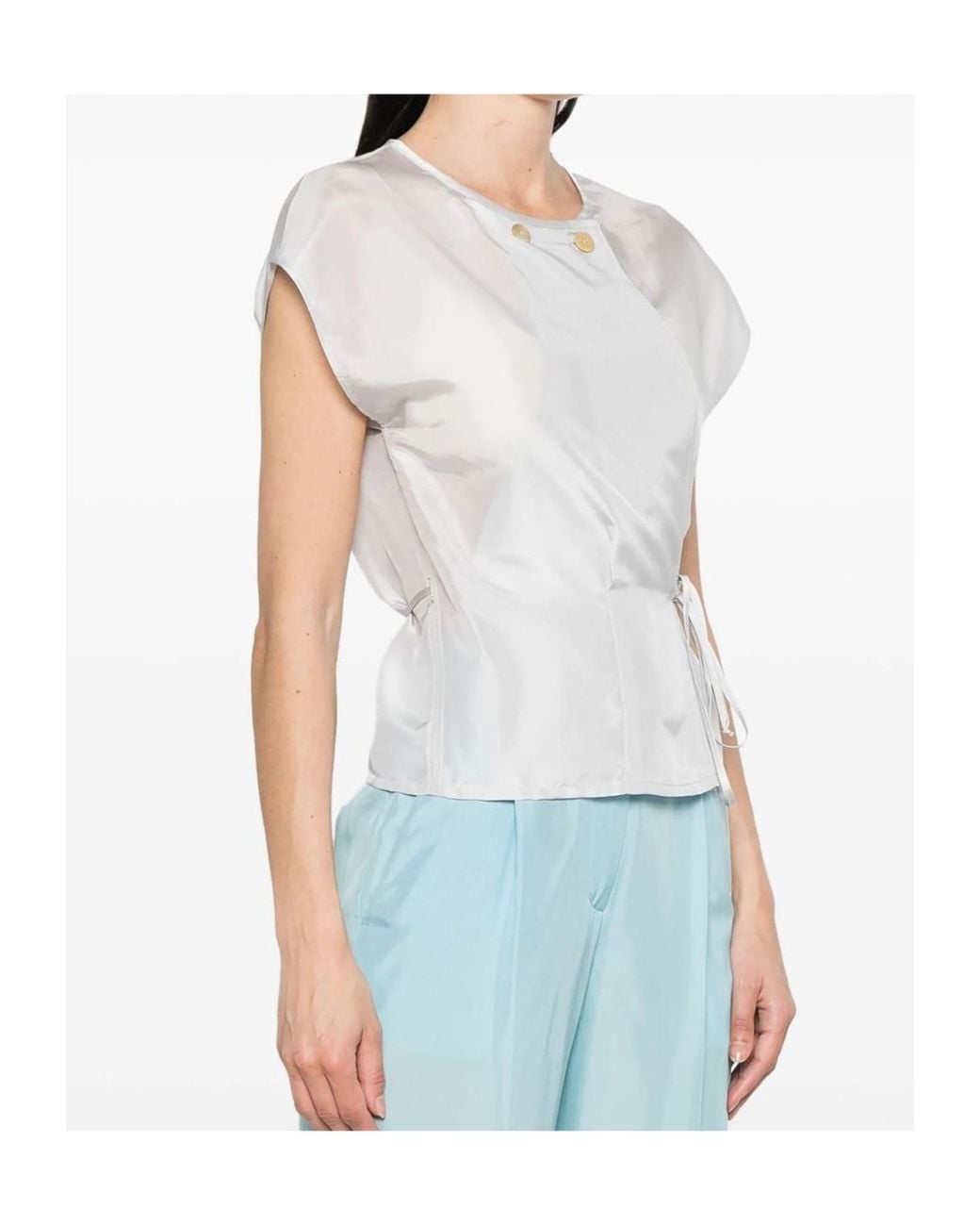 Forte_forte White Wrap Top