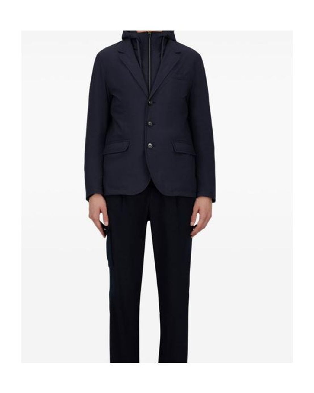 Herno Blue Comfort Stretch Resort Blazer for men