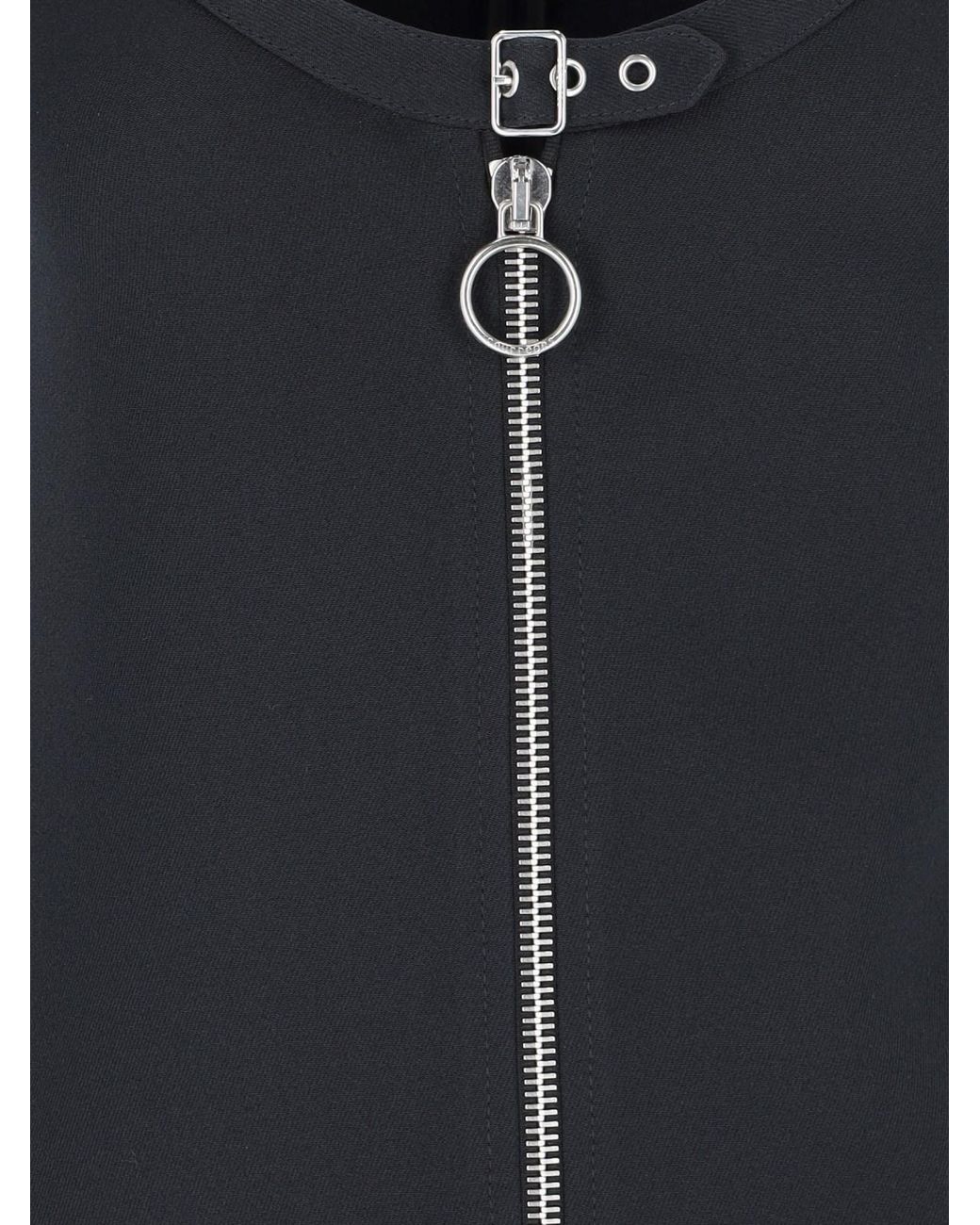 Courreges Black Cotton A-Line Mini Dress