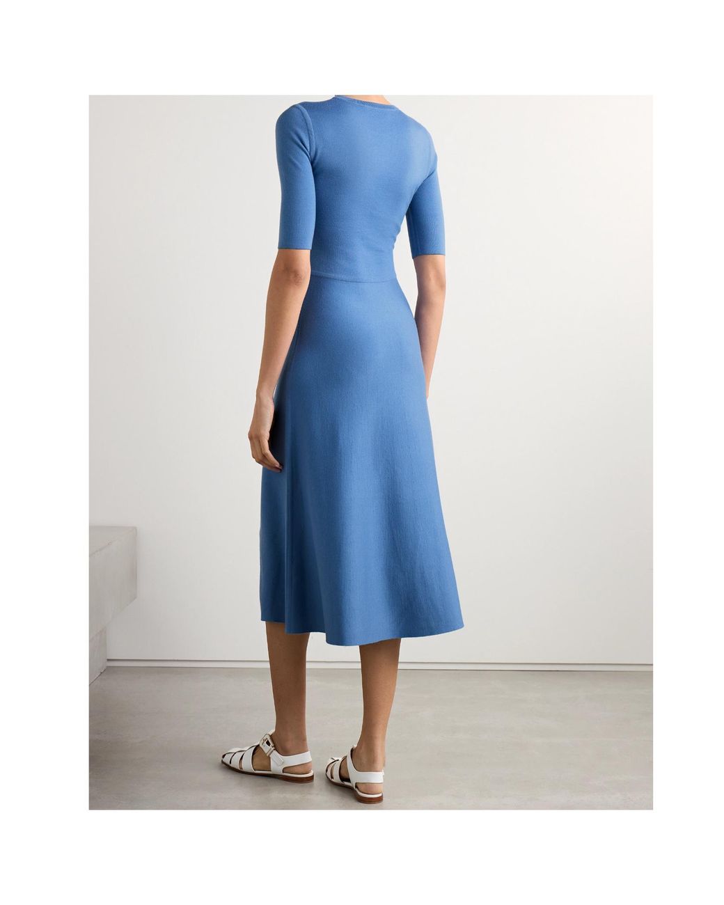 Gabriela Hearst Blue Round Neck Dress