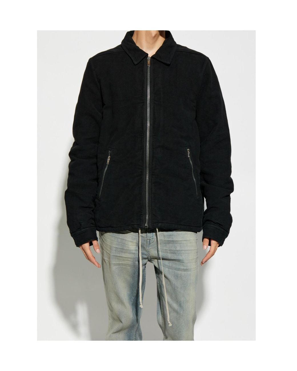 Rick Owens Black Porterville Zip-Up Jacket for men