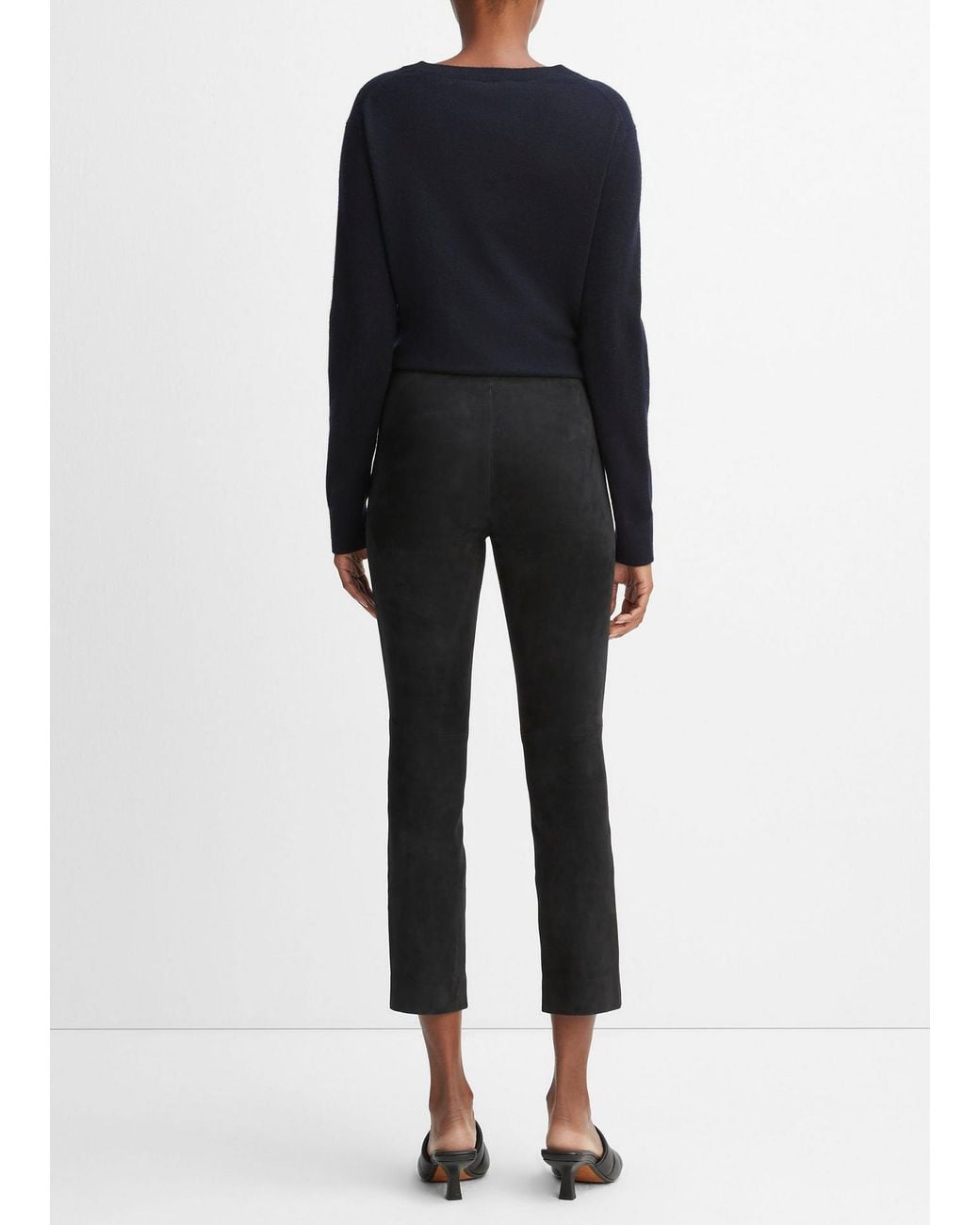 Vince Blue Nine-Point Leggings Under The Slit