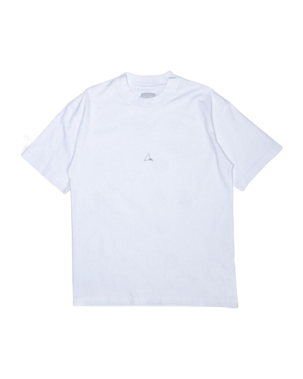 Roa White Logo Embroidered Crewneck T-Shirt for men
