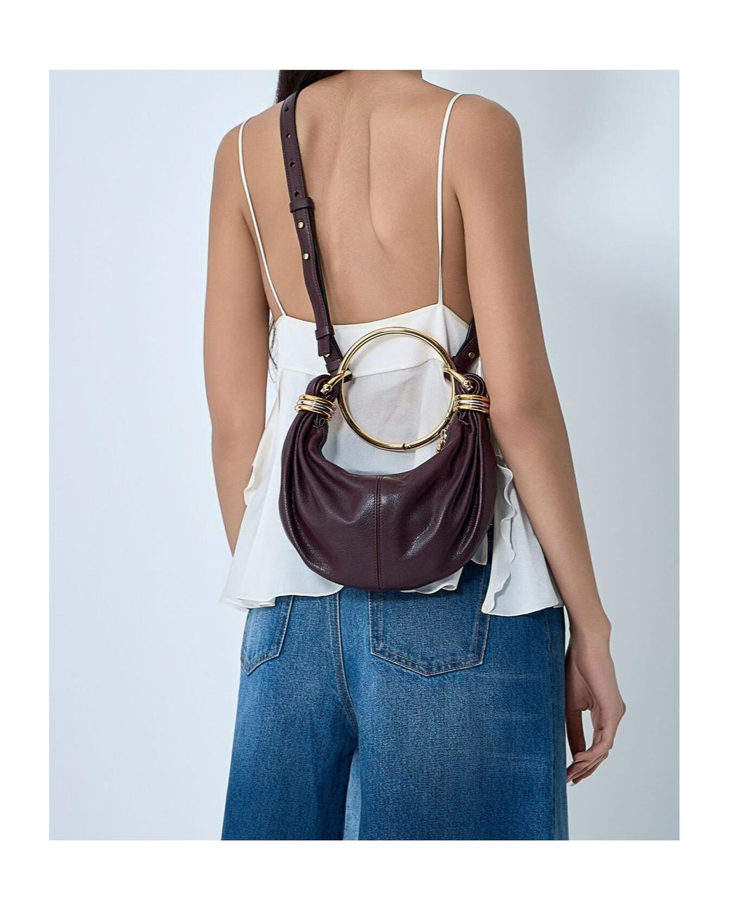 Chloé Black Chloé Bracelet Detailed Small Hobo Bag