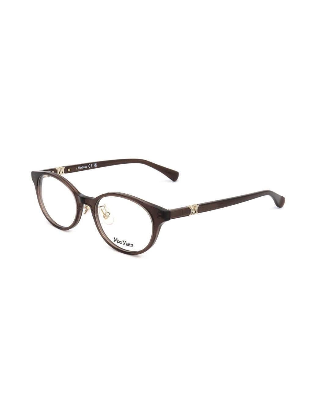Max Mara White Oval Frame Glasses