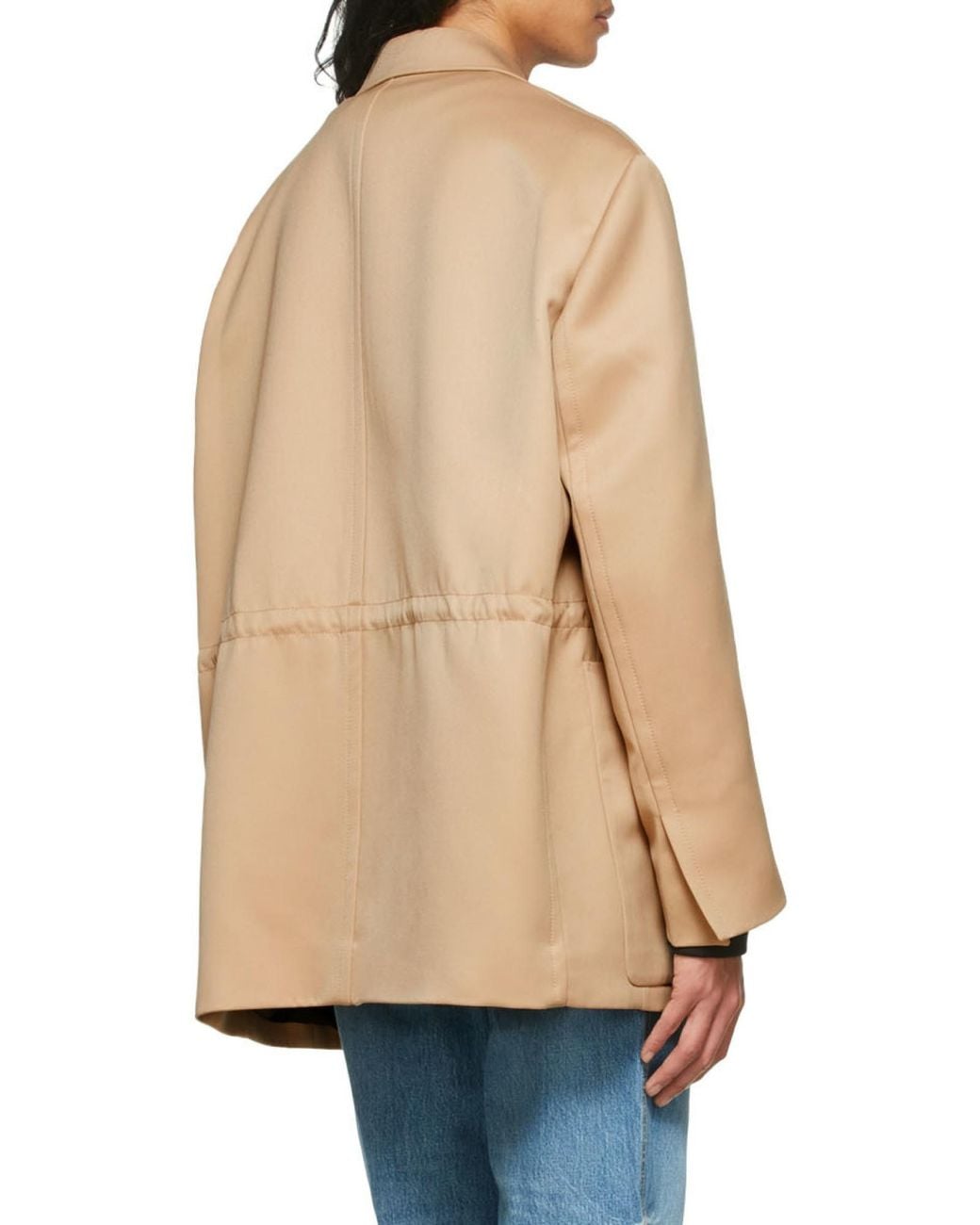 we11done Natural Logo Patch Twill Blazer for men