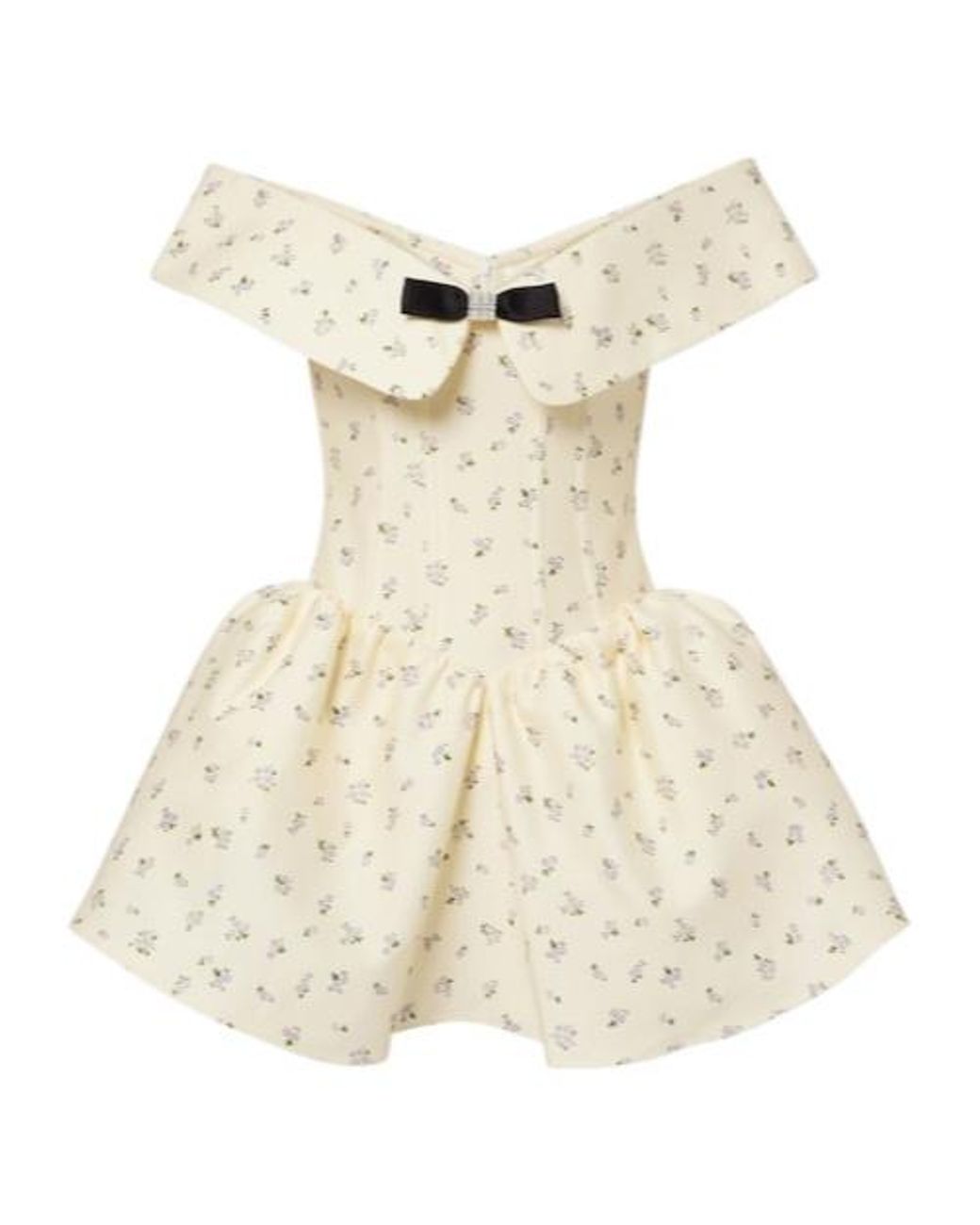 ShuShu/Tong Natural Floral Off-Shoulder Cotton And Silk Corset Dress