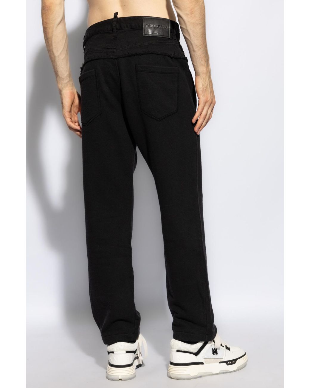 DSquared² Black Straight Leg Sweatpants for men