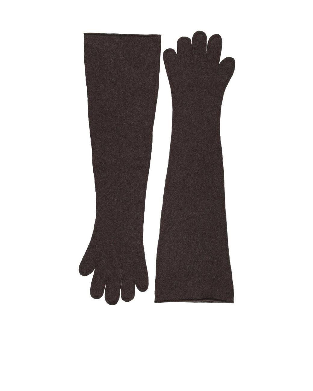 Marni Brown Mid-Weight Knit Gloves