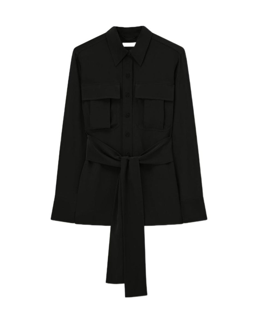 Joseph Black Yas Crepe De Soie Silk Shirt