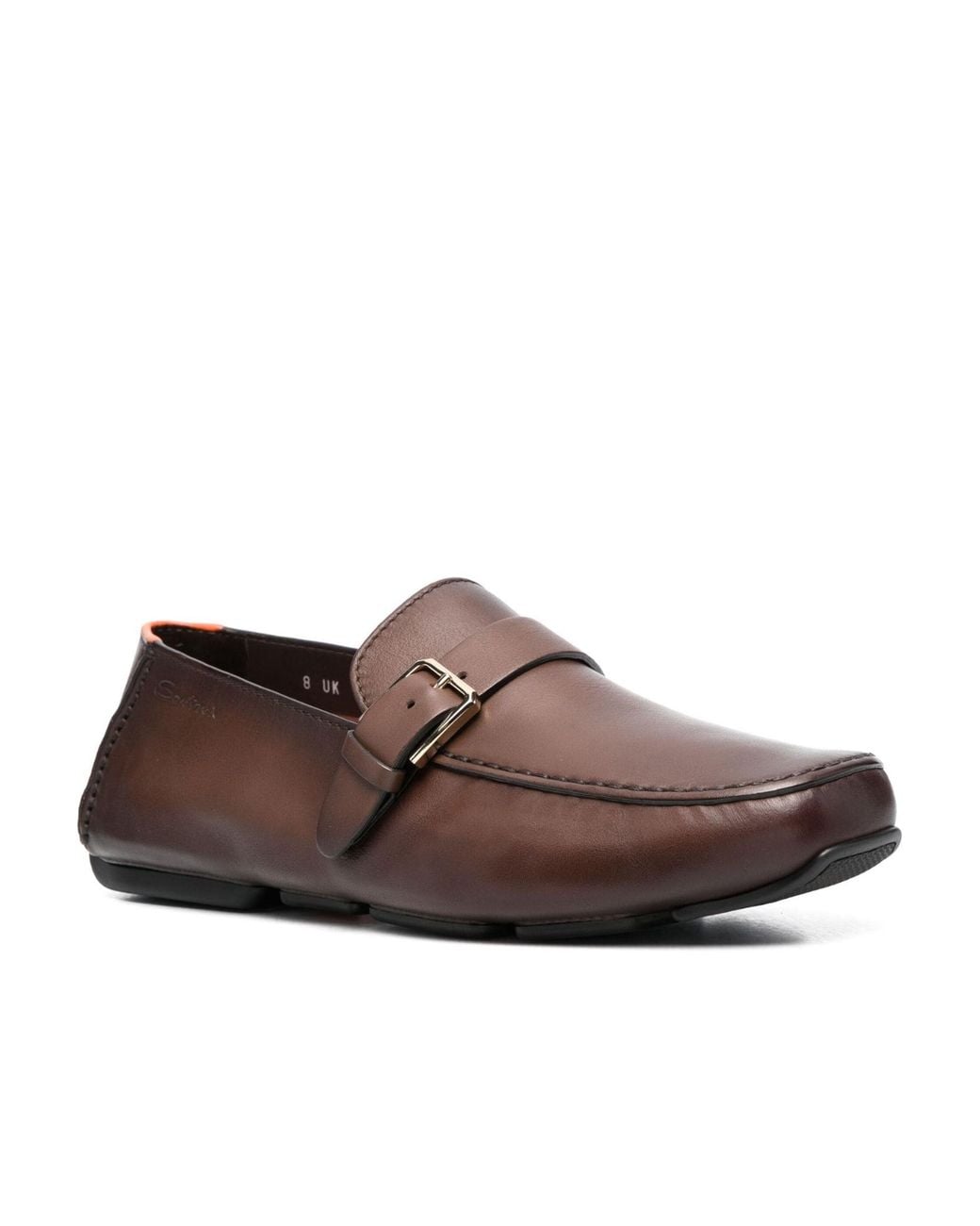 Santoni Brown Logo Love Shoes for men