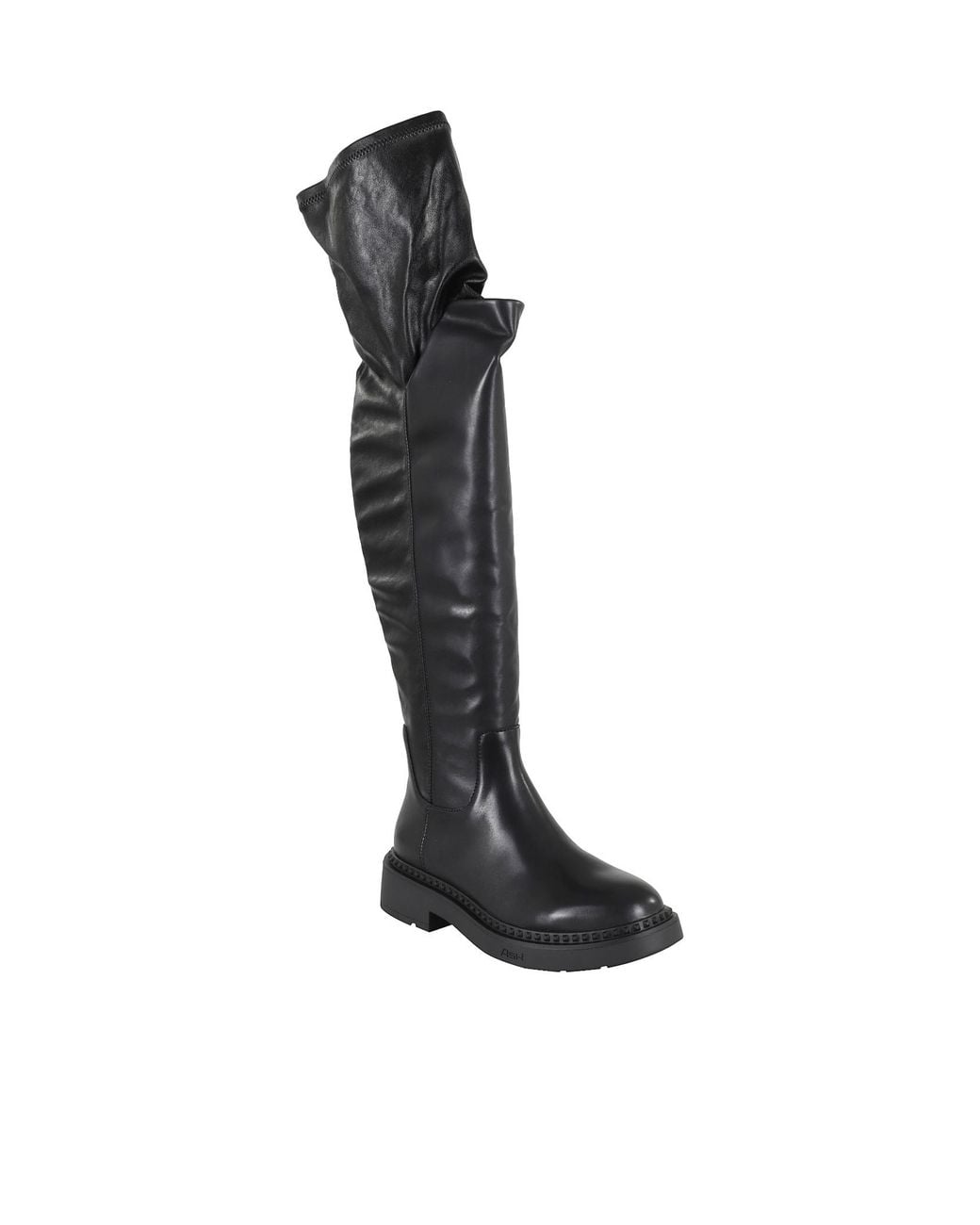 Ash Black Round-Toed Boots