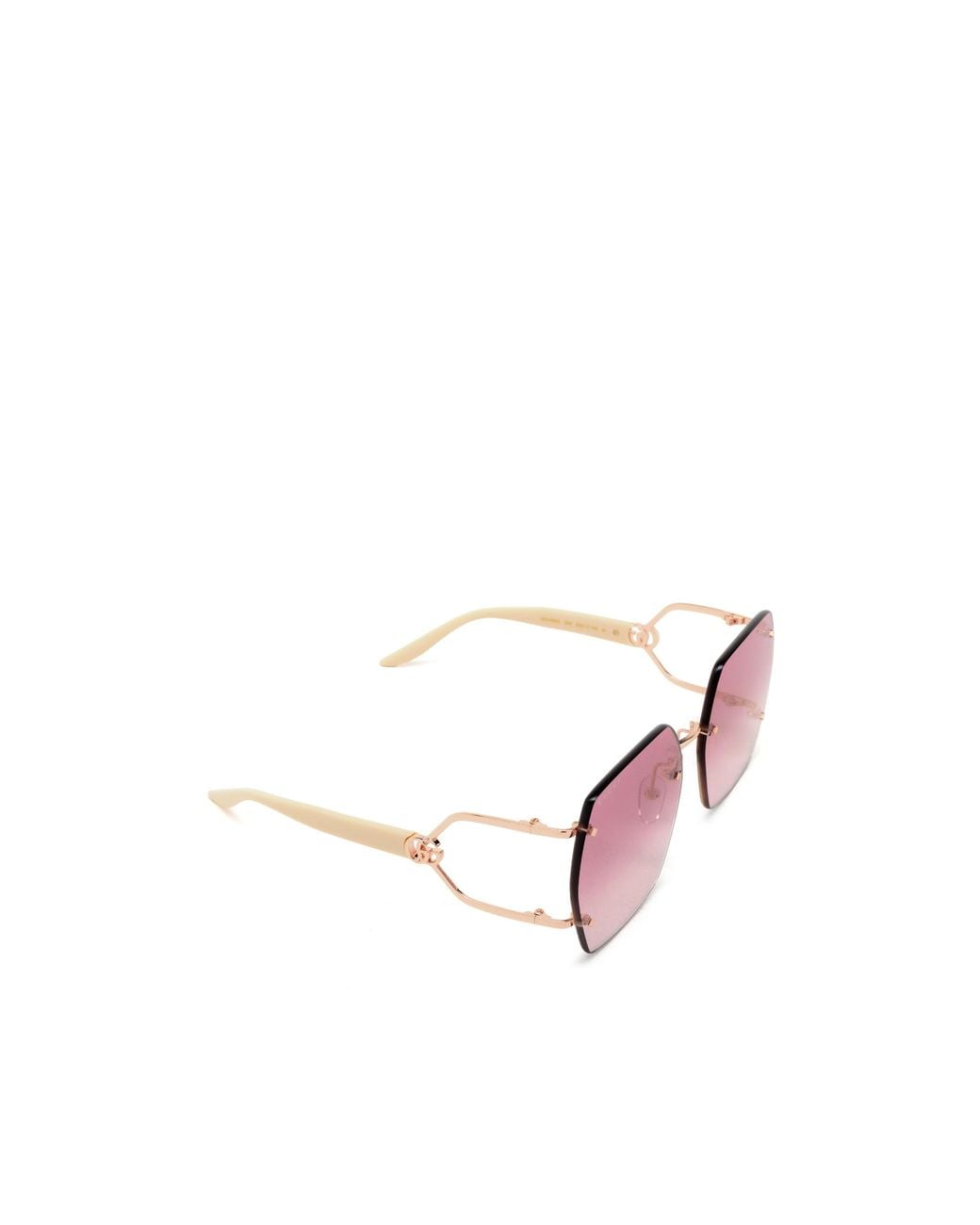 Gucci Pink Eyewear Geometric Frame Sunglasses