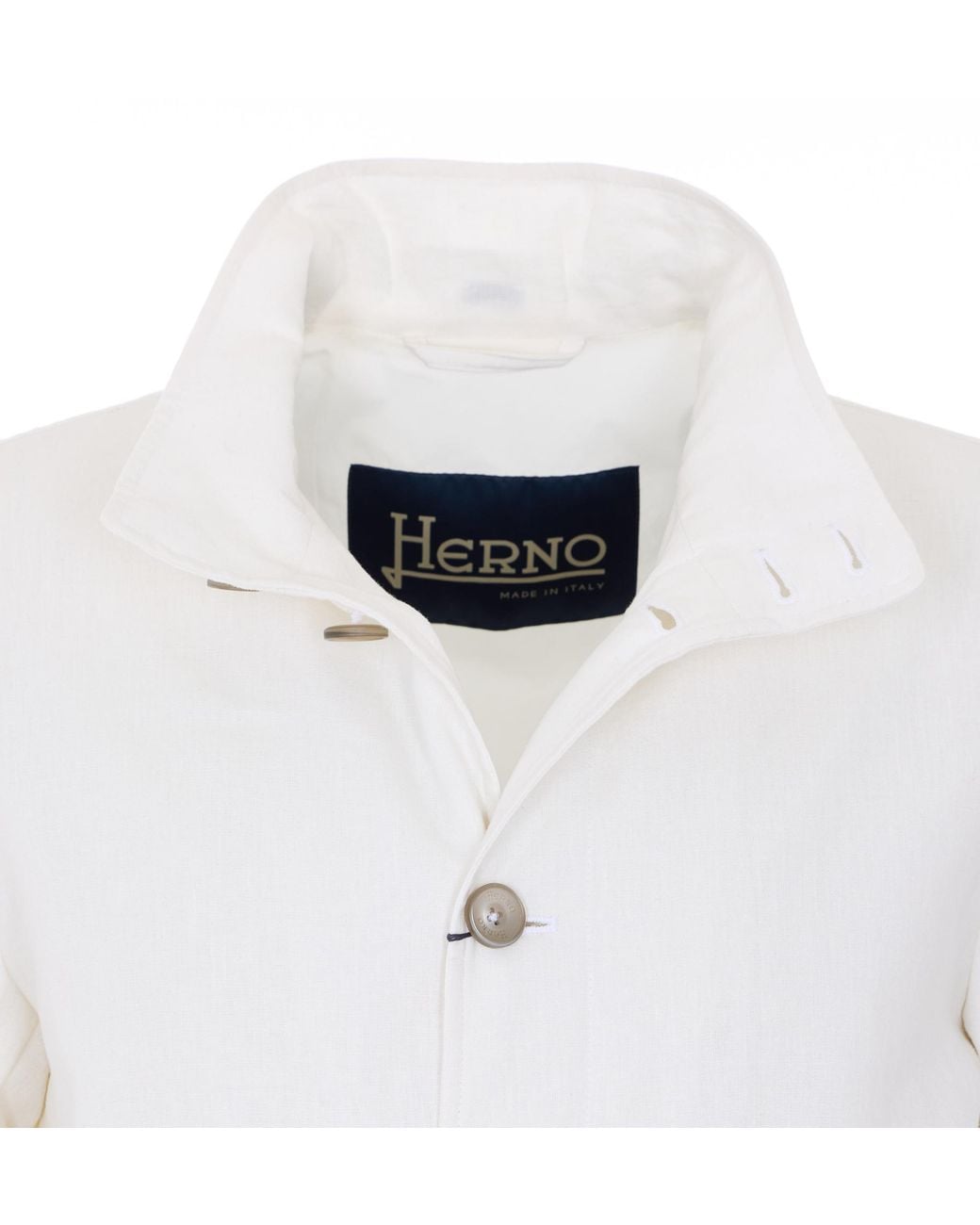 Herno White Button-Up Bomber Jacket for men