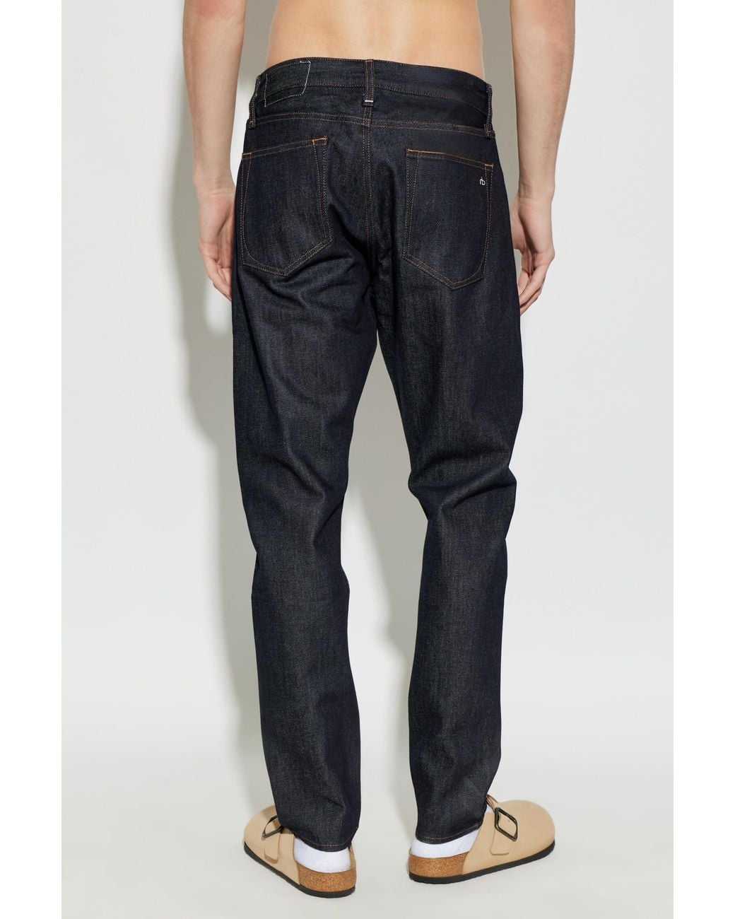 Rag & Bone Blue Straight-Leg Jeans for men