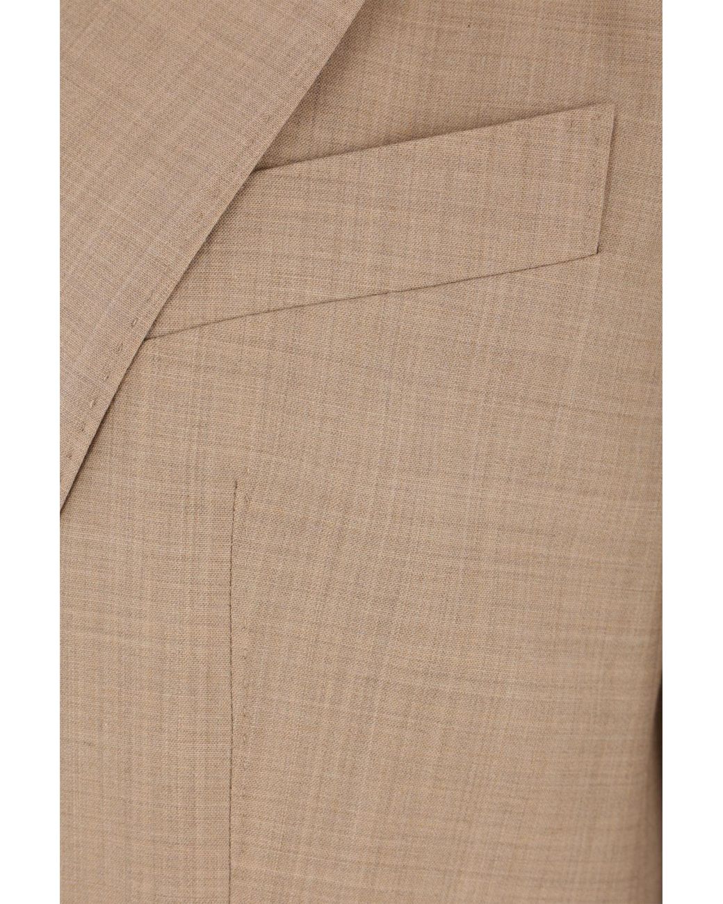 Max Mara Natural Corfu Double-Breasted Long-Sleeved Jacket