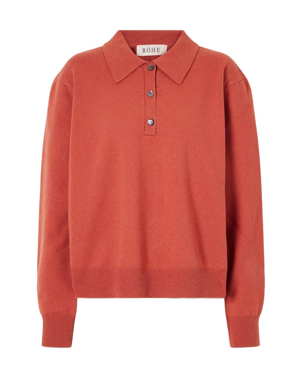 Rohe Red Stretch Wool Polo Shirt